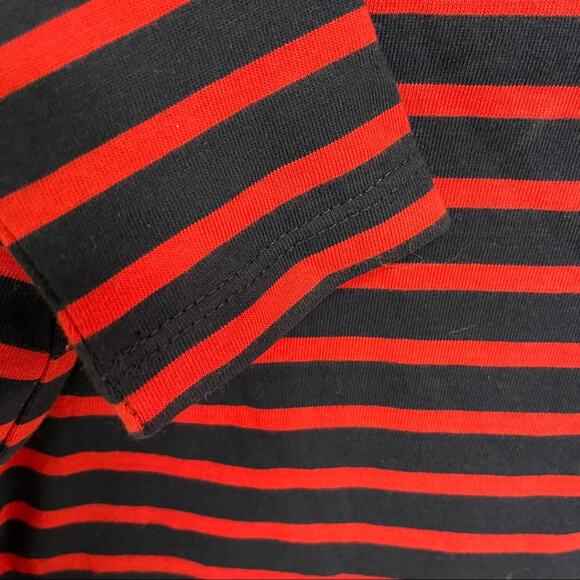 STYLEMINT Shirt Size Small Navy & Lipstick Red Stripe Dalton Nautical Preppy - Picture 5 of 8